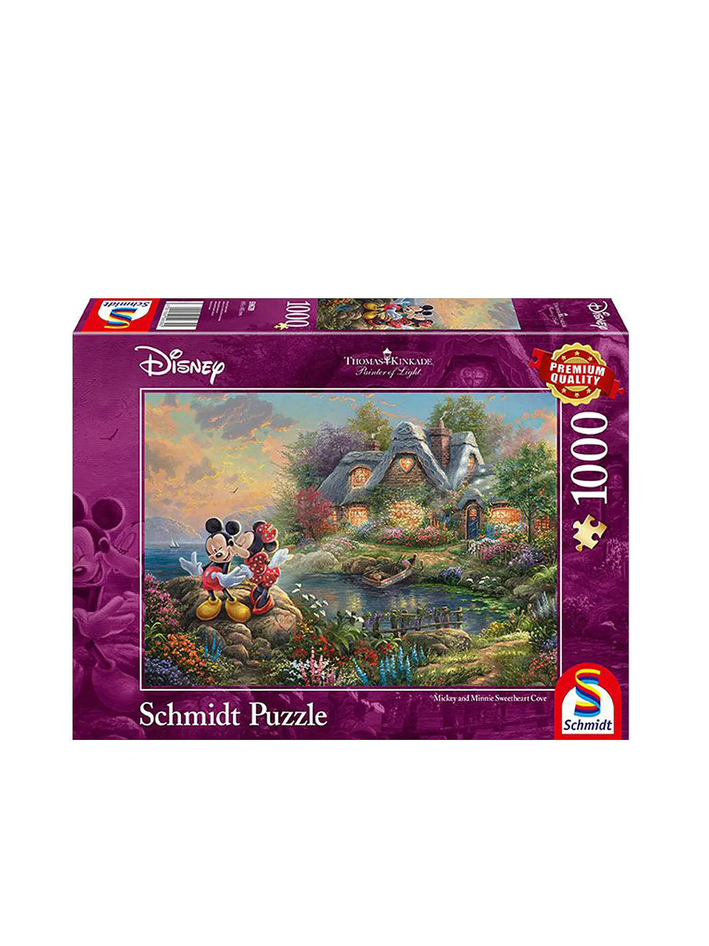 SCHMIDT-SPIELE | Puzzle - Thomas Kinkade: Painter of Light - Disney, Sweethearts Mickey & Minnie 1000 Teile | 